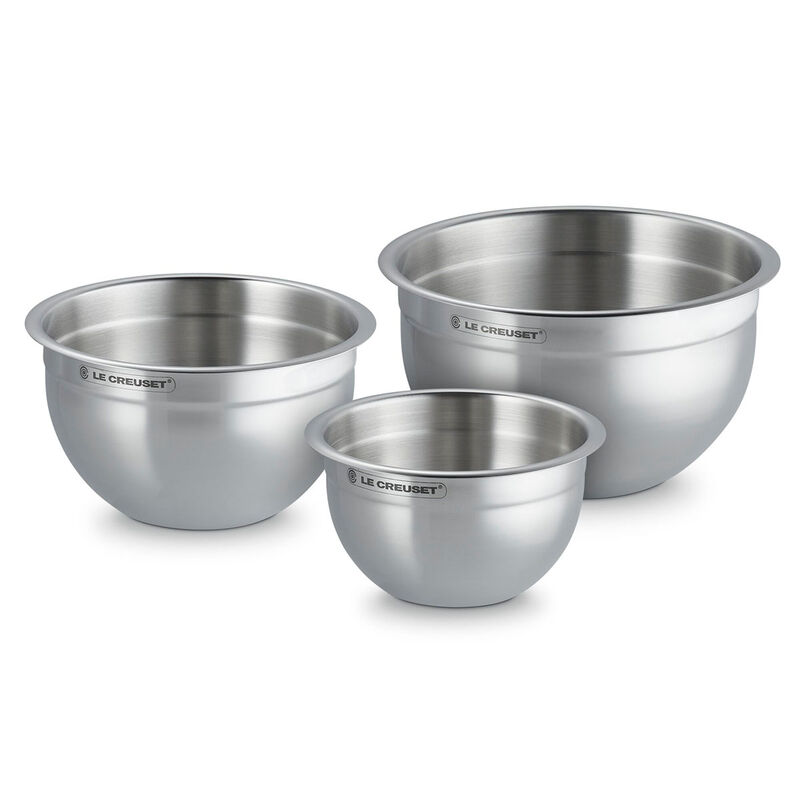 Le Creuset Stainless Steel Mixing Bowl Set 19/23/27cm image number 0